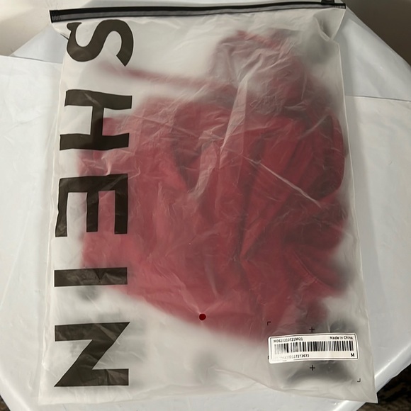NEW SHEIN SXY Solid Tie Side Pencil Skirt, Red  - Size M - Picture 8 of 10